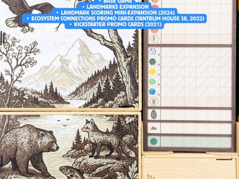 Cascadia board game all-in organizer by ammedia3d tabletop board game inserts sku CASLAND001 Modèles 3D en vedette