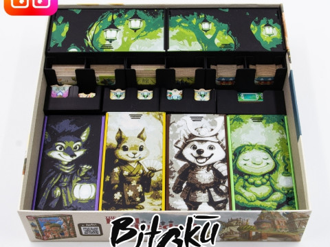 BITOKU BOARD GAME ORGANIZER BY AMMEDIA3D TABLETOP BOARD GAME INSERTS SKU BITOKU001 3D Print Model