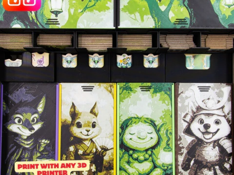 BITOKU BOARD GAME ORGANIZER BY AMMEDIA3D TABLETOP BOARD GAME INSERTS SKU BITOKU001 3D Print Model