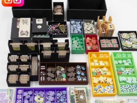 BITOKU BOARD GAME ORGANIZER BY AMMEDIA3D TABLETOP BOARD GAME INSERTS SKU BITOKU001 3D Принт Модель
