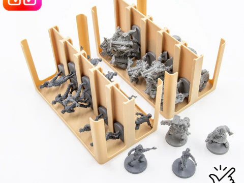 Zombicide Undead or Alive board game organizer by ammedia3d 3D Print Model