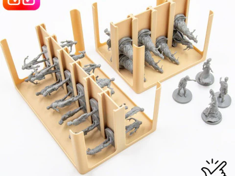 Zombicide Undead or Alive board game organizer by ammedia3d 3D Print Model