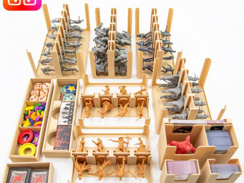 Zombicide Undead or Alive board game organizer by ammedia3d 3D Print Model