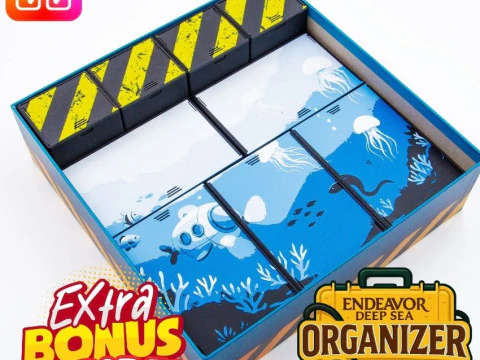 Endeavor Deep Sea ボードゲーム オーガナイザー ammedia3d 卓上ボード ゲーム インサート sku ENDA001 3Dプリントモデル