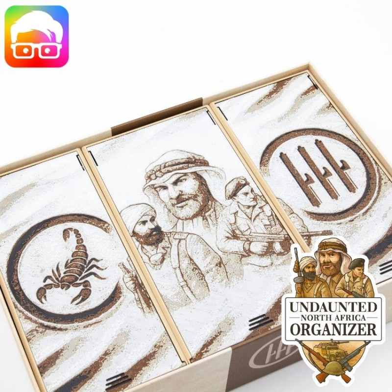 Undaunted North Africa board game organizer by ammedia3d 3Dプリントモデル .c4d .max .obj .3ds .fbx .stl .blend 