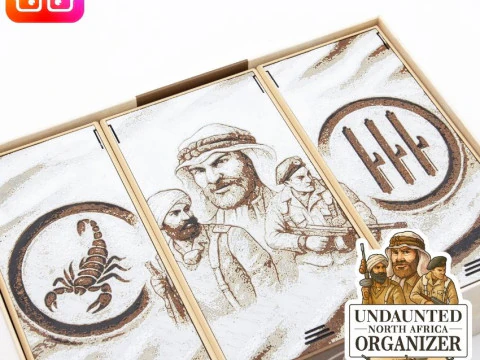 Undaunted North Africa board game organizer by ammedia3d 3D Print Model