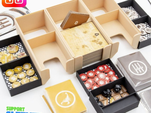Undaunted North Africa board game organizer by ammedia3d 3Dプリントモデル
