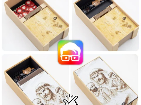 Organizador destemido de jogos de tabuleiro do Norte da &Aacute;frica por ammedia3d Modelo de Impressão 3D