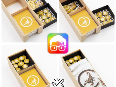 Undaunted North Africa board game organizer by ammedia3d 3Dプリントモデル