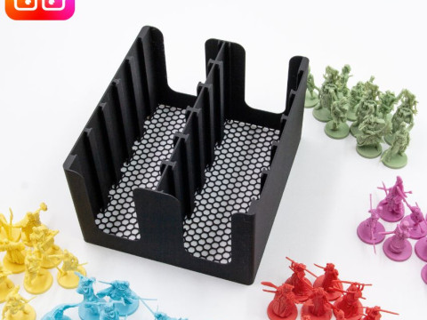 Rising Sun board game organizer by ammedia3d tabletop board game inserts sku RSN001 3D Принт Модель