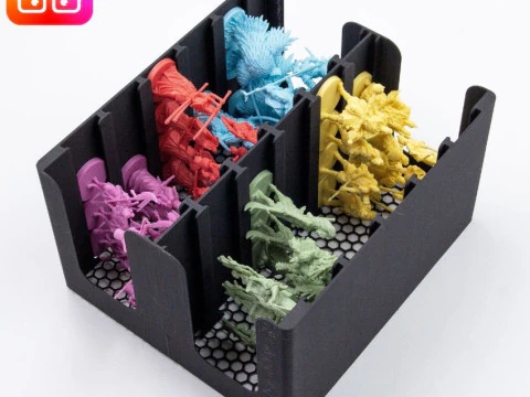 Rising Sun board game organizer by ammedia3d tabletop board game inserts sku RSN001 3D Print Model