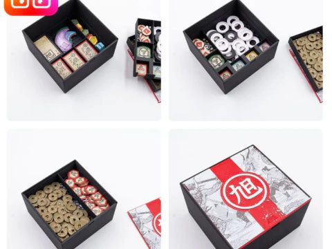 Rising Sun board game organizer by ammedia3d tabletop board game inserts sku RSN001 3D Print Model