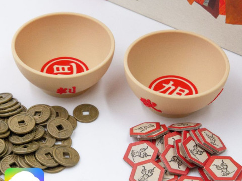 Rising Sun Coin Ronin bowl set by ammedia3d RSN002 3D Print Model