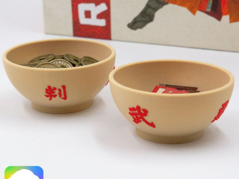 Rising Sun Coin Ronin bowl set by ammedia3d RSN002 Modello di stampa 3D