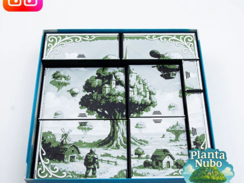 Planta Nubo board game organizer by ammedia3d 3D Print Model