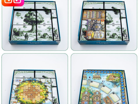 Planta Nubo board game organizer by ammedia3d Modelo de impresión 3D