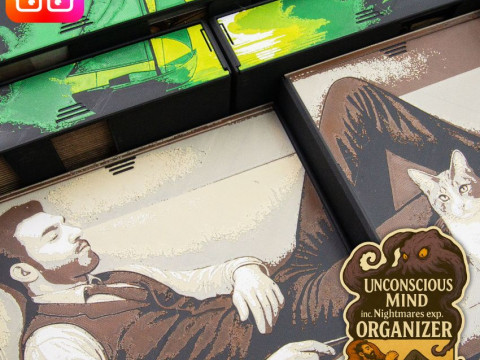 Unconscious Mind inc Nightmares expansion board game organizer by ammedia3d tabletop board game 3D प्रिंट मॉडल
