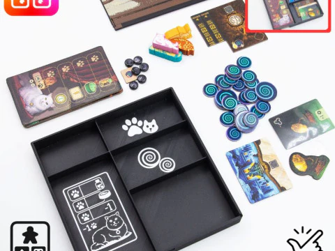 Unconscious Mind inc Nightmares expansion board game organizer by ammedia3d tabletop board game 3D Print Model