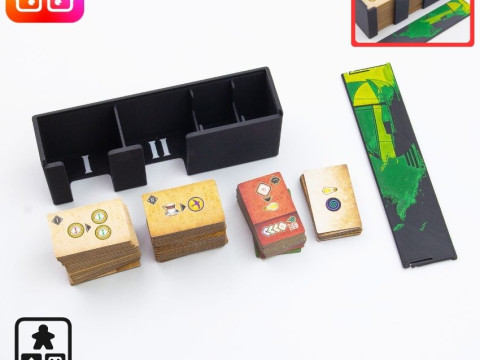 Unconscious Mind inc Nightmares expansion board game organizer by ammedia3d tabletop board game 3D 打印模型