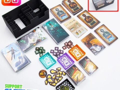 Unconscious Mind inc Nightmares expansion board game organizer by ammedia3d tabletop board game 3D 打印模型