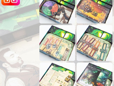 Unconscious Mind inc Nightmares expansion board game organizer by ammedia3d tabletop board game 3D 打印模型