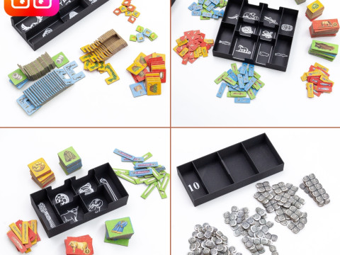 A feast for Odin The Norwegians ALL-IN organizer by ammedia3d tabletop board game inserts 3D printmodel