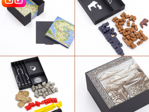 A feast for Odin The Norwegians ALL-IN organizer by ammedia3d tabletop board game inserts 3D printmodel