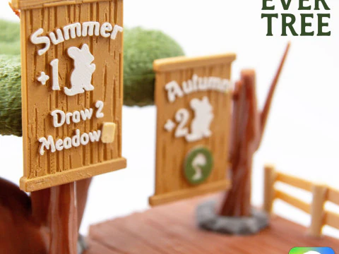 Everdell Tree 3d Printable Replacement for the Original Cardboard Ever Tree by ammedia3d 3D Print Model
