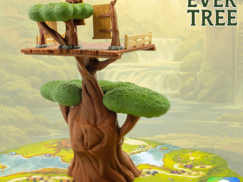 Everdell Tree 3d Printable Replacement for the Original Cardboard Ever Tree by ammedia3d 3D printmodel