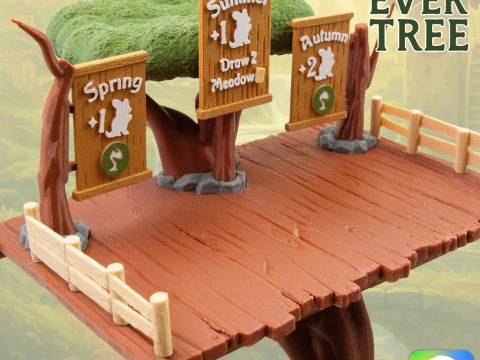 Everdell Tree 3d Printable Replacement for the Original Cardboard Ever Tree by ammedia3d 3D Print Model