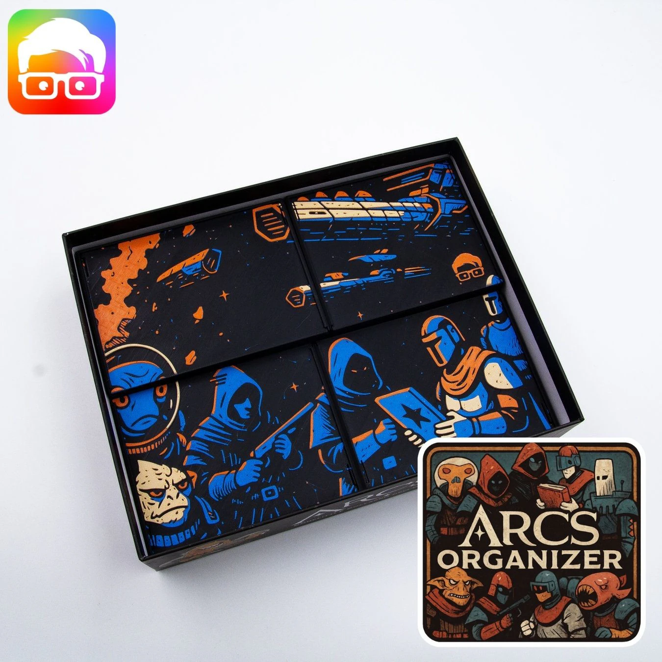 Arcs retail ed board game organizer by ammedia3d 3D Print Model .c4d .max .obj .3ds .fbx .stl .blend 