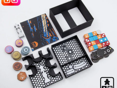 Arcs retail ed board game organizer by ammedia3d 3D Print Model