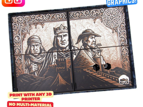 Caylus 棋盘游戏组织器，作者：ammedia3d 3D 打印模型