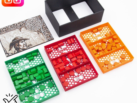 Caylus 棋盘游戏组织器，作者：ammedia3d 3D 打印模型