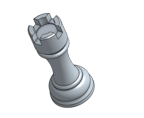 Chess Rook 3Dプリントモデル .c4d .max .obj .3ds .fbx .stl .blend