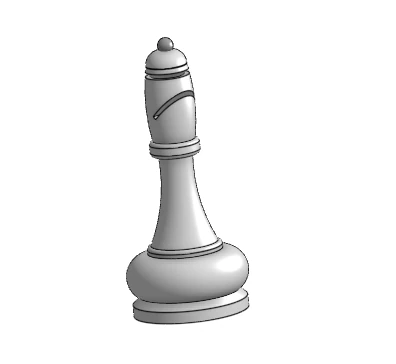 Chess Bishop 3D Print Model .c4d .max .obj .3ds .fbx .stl .blend 