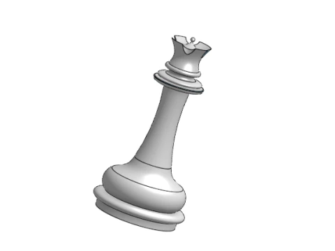 Rainha do Xadrez Modelo de Impressão 3D