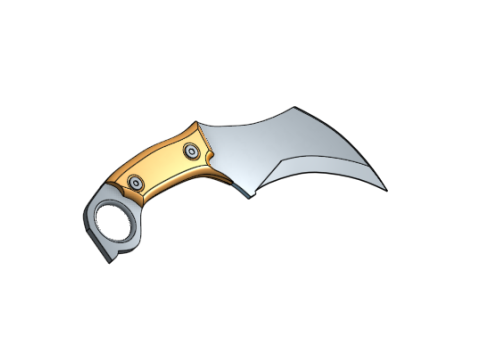 Knife Karambit Tactical Model Cetak 3D