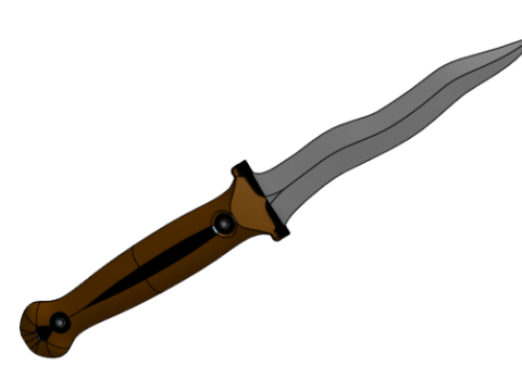 Knife S shaped blade 3D Принт Модель
