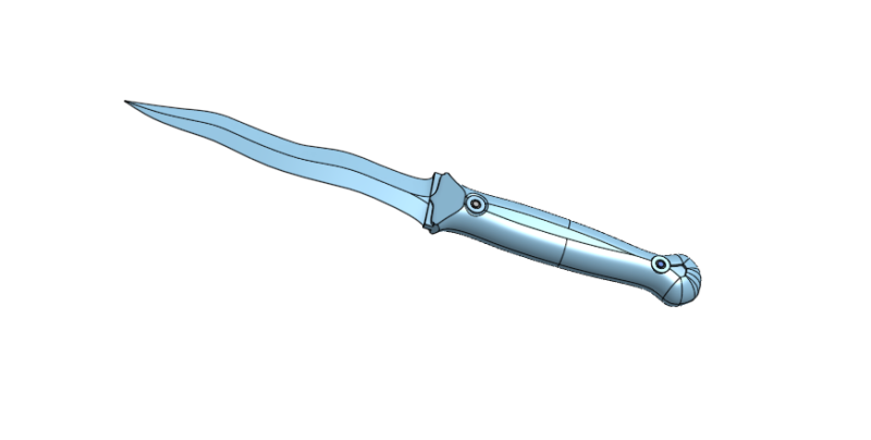 Knife Tactical 3Dプリントモデル .c4d .max .obj .3ds .fbx .stl .blend