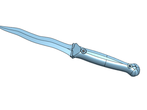 Knife Tactical 3Dプリントモデル