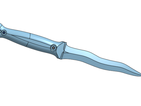 Knife Tactical 3Dプリントモデル