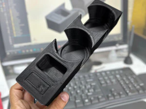 B M W E36 PORTAVASOS CUP HOLDER - DISEO 2 VASOS CON MONEDERO Y PARA BOTON 3D Print Model