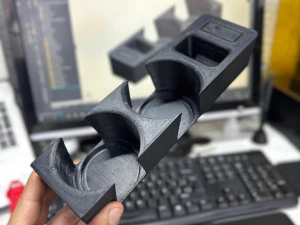 B M W E36 PORTAVASOS CUP HOLDER - DISEO 2 VASOS CON MONEDERO Y PARA BOTON 3D Print Model