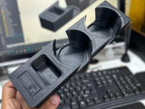 E36 PORTAVASOS CUP HOLDER - DISEO 2 VASOS CON MONEDERO Y PARA BOTON 3D Baskı Modeli