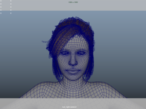 Realistic Female Hair Low-poly 3D 모델
