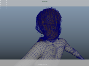Realistic Female Hair Low-poly Model 3D