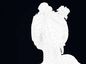 Realistic Female Hair Low-poly Modelo 3D