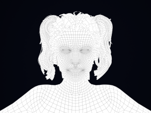 Realistic Female Hair Low-poly 3D Модель