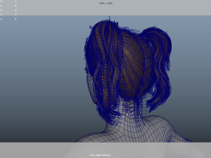 Realistic Female Hair Low-poly 3D Модель